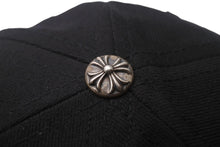 Load image into Gallery viewer, 極美品 Chrome Hearts クロムハーツ キャップ CHロゴ U.S.A製 ウール コットン シルバー925 ブラック ホワイト サイズ7 1/4 中古 4c068726