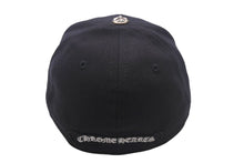 Load image into Gallery viewer, 極美品 Chrome Hearts クロムハーツ キャップ CHロゴ U.S.A製 ウール コットン シルバー925 ブラック ホワイト サイズ7 1/4 中古 4c068726