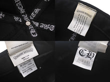 Load image into Gallery viewer, 極美品 Chrome Hearts クロムハーツ キャップ CHロゴ U.S.A製 ウール コットン シルバー925 ブラック ホワイト サイズ7 1/4 中古 4c068726