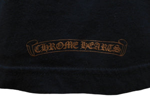 CHROME HEARTS クロムハーツ 新型 ネックロゴ 長袖 Tシャツ ロンT サイズM ブラック ブラウン 2212-304-0113 美品 中古 4c068727