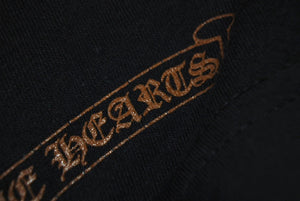 CHROME HEARTS クロムハーツ 新型 ネックロゴ 長袖 Tシャツ ロンT サイズM ブラック ブラウン 2212-304-0113 美品 中古 4c068727