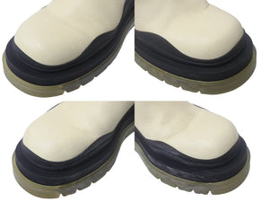 BOTTEGA VENETA ボッテガヴェネタ タイヤ チェルシーブーツ シーソルト ブラック クリア 美品 中古 4c068738