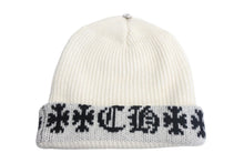 Load image into Gallery viewer, 新品未使用 CHROME HEARTS クロムハーツ カシミア ビーニー ニットキャップ BIG DADDY ビッグ ダディ ホワイト 中古 4c068771