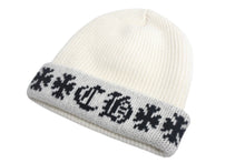 Load image into Gallery viewer, 新品未使用 CHROME HEARTS クロムハーツ カシミア ビーニー ニットキャップ BIG DADDY ビッグ ダディ ホワイト 中古 4c068771
