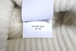 新品未使用 CHROME HEARTS クロムハーツ カシミア ビーニー ニットキャップ BIG DADDY ビッグ ダディ ホワイト 中古 4c068771