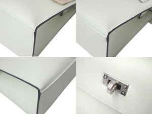 新品未使用 HERMES エルメス ポシェット ケリー ヴェールフィズ スイフト ハンドバッグ シルバー金具 U刻印 中古 4c068777