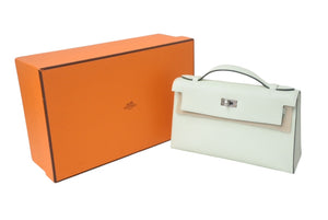 新品未使用 HERMES エルメス ポシェット ケリー ヴェールフィズ スイフト ハンドバッグ シルバー金具 U刻印 中古 4c068777
