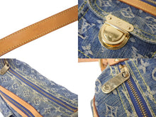 画像をギャラリービューアに読み込む, LOUIS VUITTON ルイヴィトン バギーPM ショルダーバッグ M95049 モノグラムデニム ゴールド金具 ブルー 美品 中古 4c068781