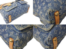 画像をギャラリービューアに読み込む, LOUIS VUITTON ルイヴィトン バギーPM ショルダーバッグ M95049 モノグラムデニム ゴールド金具 ブルー 美品 中古 4c068781