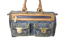 Load image into Gallery viewer, LOUISVUITTON ルイヴィトン ネオスピーディ ハンドバッグ M95019 モノグラムデニム ブルー ブラウン ゴールド 良品 中古 4c068797