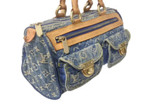 Load image into Gallery viewer, LOUISVUITTON ルイヴィトン ネオスピーディ ハンドバッグ M95019 モノグラムデニム ブルー ブラウン ゴールド 良品 中古 4c068797