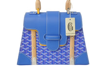 Load image into Gallery viewer, 新品未使用 Goyard ゴヤールサイゴンPM 2WAYショルダーバッグ ハンドバッグ ゴヤールディンキャンバス ブルー ウッド 4c068807