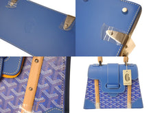Load image into Gallery viewer, 新品未使用 Goyard ゴヤールサイゴンPM 2WAYショルダーバッグ ハンドバッグ ゴヤールディンキャンバス ブルー ウッド 4c068807