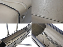 Load image into Gallery viewer, CELINE セリーヌ ラゲージ ミニショッパー トートバッグ ハンドバッグ AT1103 レザー ベージュ シルバー金具 美品 中古 4c068810