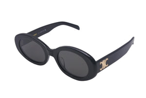 CELINE セリーヌ サングラス CL40194U サイズ52□22 145 トリオンフ ブラック アセテート プラスチック 良品 中古 4c068817