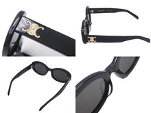 Load image into Gallery viewer, CELINE セリーヌ サングラス CL40194U サイズ52□22 145 トリオンフ ブラック アセテート プラスチック 良品 中古 4c068817