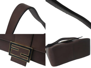 FENDI フェンディ ショルダーバッグ ビッグマンマバケット 8BR638-D16 イタリア製 レザー ブラウン ゴールド 美品 中古 4c068323 