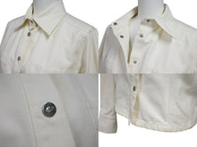 Load image into Gallery viewer, GUCCI グッチ トムフォード期 デニムシャツ デニムジャケット WG413 コットン ホワイト シルバー金具 サイズ38 良品 中古 4c068880