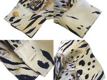 Load image into Gallery viewer, ESCADA エスカーダ シルクシャツ 長袖シャツ サイズ34 レオパード柄 総柄 ゴールド ブラック シルク 美品 中古 4c068883