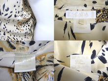 Load image into Gallery viewer, ESCADA エスカーダ シルクシャツ 長袖シャツ サイズ34 レオパード柄 総柄 ゴールド ブラック シルク 美品 中古 4c068883