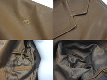 Load image into Gallery viewer, HUGOBOSS ヒューゴボス レザージャケット コート テーラードジャケット ラムレザー ブラウン サイズ46 美品 中古 4c068888