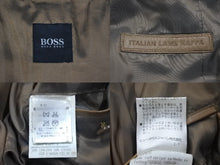 Load image into Gallery viewer, HUGOBOSS ヒューゴボス レザージャケット コート テーラードジャケット ラムレザー ブラウン サイズ46 美品 中古 4c068888