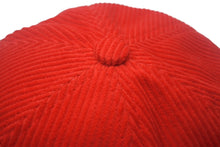 Load image into Gallery viewer, 新品未使用 SAINT MICHAEL セントマイケル CAP キャップ SECRET シークレット コーデュロイ レッド ホワイト サイズ0S 中古 4c068898