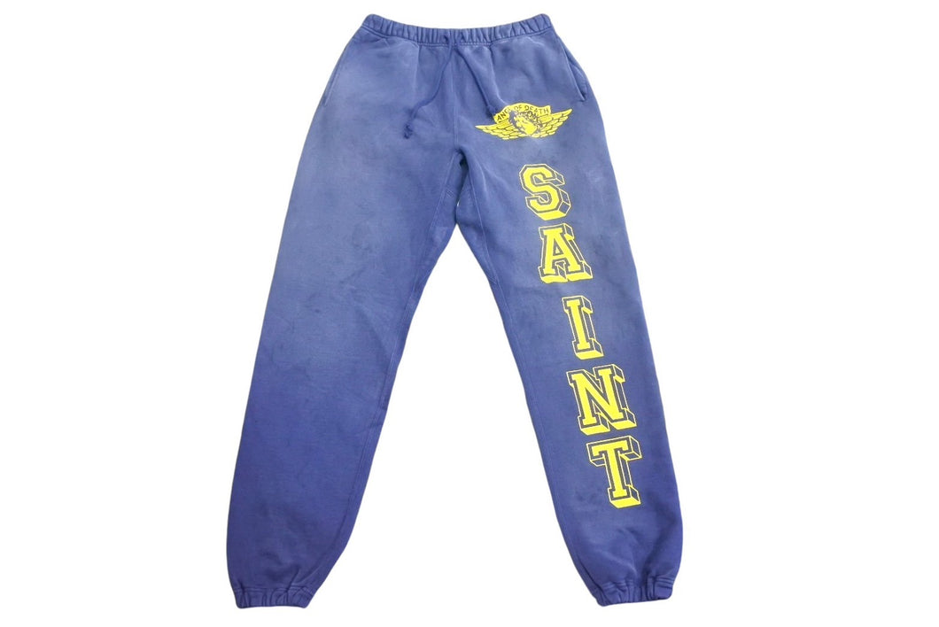 新品未使用 SAINT MXXXXXX セントマイケル エンジェル ロゴ スウエットパンツ SM-YS-0000-053 2024-2025AW ネイビー サイズL 4c068899