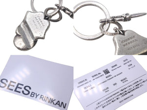 CHROME HEARTS クロムハーツ リップアンドタン スプリットダガー キーリング 重量55.5g シルバー925 2002刻印 美品 中古 4c068902