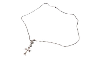 CHROME HEARTS クロムハーツ 1ボールタイニーCHクロスチャーム ネックレス 重量12.7g 全長52.5cm シルバー925 美品 中古 4c068904