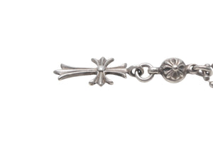 CHROME HEARTS クロムハーツ 1ボールタイニーCHクロスチャーム ネックレス 重量12.7g 全長52.5cm シルバー925 美品 中古 4c068904