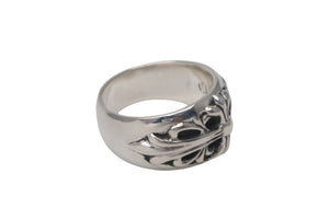 極美品 CHROME HEARTS クロムハーツ フローラルクロス リング 指輪 サイズ20号 重量16.3g シルバー925 1992/Sterling刻印 中古 4c068907