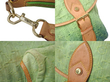 Load image into Gallery viewer, LOUIS VUITTON ルイヴィトン ショルダーバッグ サンバーストPM M93184 モノグラムデニム グリーン ゴールド金具 美品 中古 4c068909
