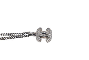 CHANEL シャネル ココマーク ネックレス ラインストーン アクセサリー 6.0g メタル フランス製 シルバー 美品 中古 4c068919