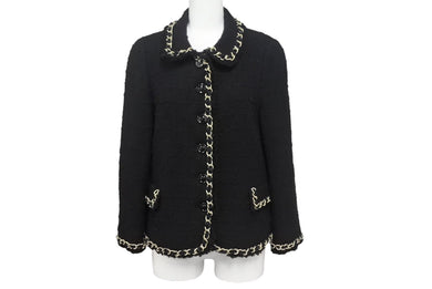 MOSCHINO CHEAP&CHIC モスキーノ チープアンドシック スパンコール ポリエステル ブラック ゴールド金具 36 美品 中古 4c068932
