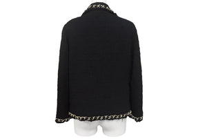 MOSCHINO CHEAP&CHIC モスキーノ チープアンドシック スパンコール ポリエステル ブラック ゴールド金具 36 美品 中古 4c068932