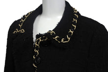 Load image into Gallery viewer, MOSCHINO CHEAP&amp;CHIC モスキーノ チープアンドシック スパンコール ポリエステル ブラック ゴールド金具 36 美品 中古 4c068932