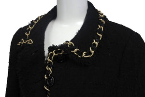 MOSCHINO CHEAP&CHIC モスキーノ チープアンドシック スパンコール ポリエステル ブラック ゴールド金具 36 美品 中古 4c068932