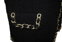 Load image into Gallery viewer, MOSCHINO CHEAP&amp;CHIC モスキーノ チープアンドシック スパンコール ポリエステル ブラック ゴールド金具 36 美品 中古 4c068932