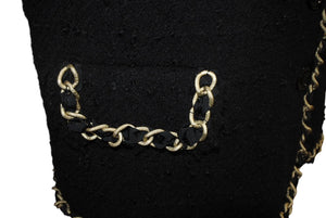 MOSCHINO CHEAP&CHIC モスキーノ チープアンドシック スパンコール ポリエステル ブラック ゴールド金具 36 美品 中古 4c068932