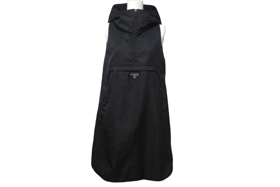 PRADA プラダ ノースリーブ ワンピース 230691 サイズ36 トライアングルロゴ Re Nylon リナイロン 黒 美品 中古 4c068945 