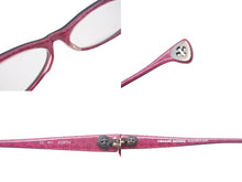 Load image into Gallery viewer, CHROME HEARTS クロムハーツ メガネ アイウェア EDITH CHプラス BSフレア ブラック ピンク シルバー925 度入り 美品 中古 4c068947