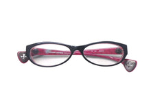 Load image into Gallery viewer, CHROME HEARTS クロムハーツ メガネ アイウェア EDITH CHプラス BSフレア ブラック ピンク シルバー925 度入り 美品 中古 4c068947