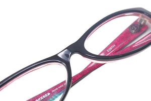 CHROME HEARTS クロムハーツ メガネ アイウェア EDITH CHプラス BSフレア ブラック ピンク シルバー925 度入り 美品 中古 4c068947