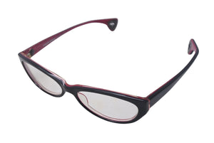 CHROME HEARTS クロムハーツ メガネ アイウェア EDITH CHプラス BSフレア ブラック ピンク シルバー925 度入り 美品 中古 4c068947