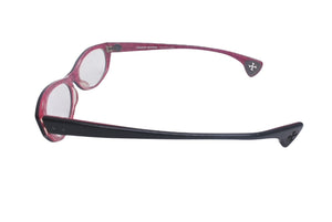 CHROME HEARTS クロムハーツ メガネ アイウェア EDITH CHプラス BSフレア ブラック ピンク シルバー925 度入り 美品 中古 4c068947