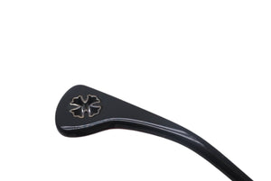 CHROME HEARTS クロムハーツ メガネ アイウェア EDITH CHプラス BSフレア ブラック ピンク シルバー925 度入り 美品 中古 4c068947