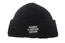 Load image into Gallery viewer, 極美品 LOUIS VUITTON ルイヴィトン ビーニー ダミエパール M7336A ニット帽 ブラック ウール ガラスパール 中古 4c068948