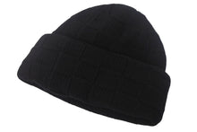 Load image into Gallery viewer, 極美品 LOUIS VUITTON ルイヴィトン ビーニー ダミエパール M7336A ニット帽 ブラック ウール ガラスパール 中古 4c068948