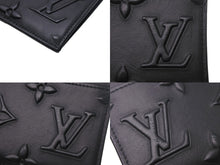 Load image into Gallery viewer, LOUIS VUITTON ルイヴィトン モノグラム コイン カードホルダー カードケース M80827 ブラック オレンジ レザー 美品 中古 4c068952
